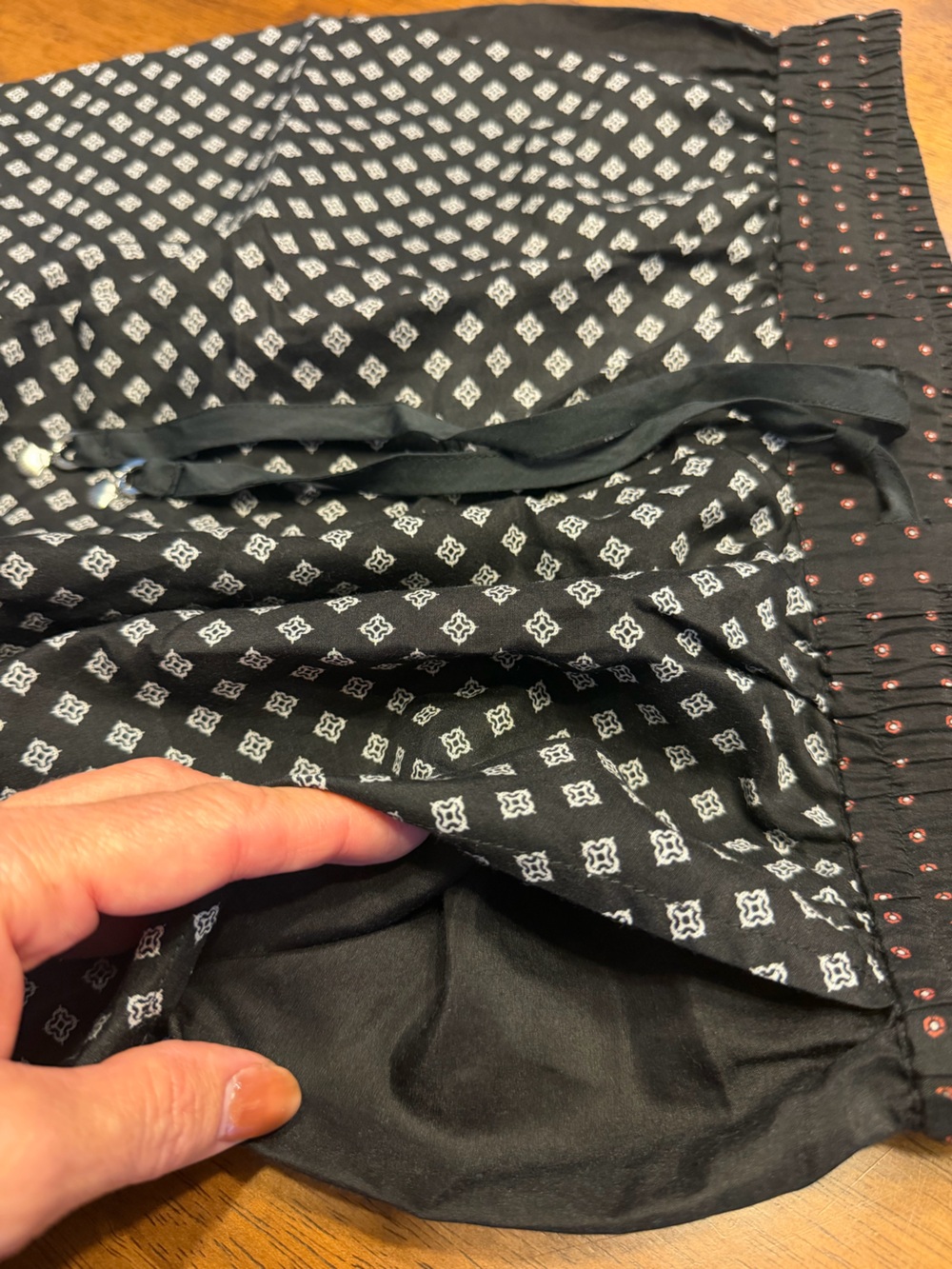 The Upside Spellbound Black Jogger Pants with White Geometric Print Size XS - Picture 3 of 9